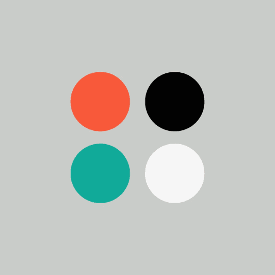 picture of four colored dots
