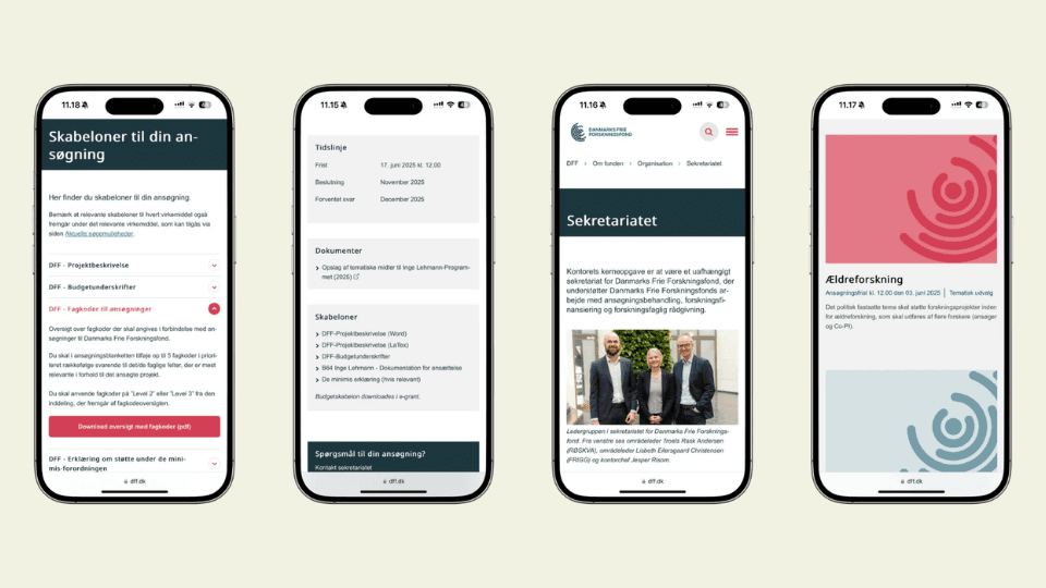 Picture of four phones