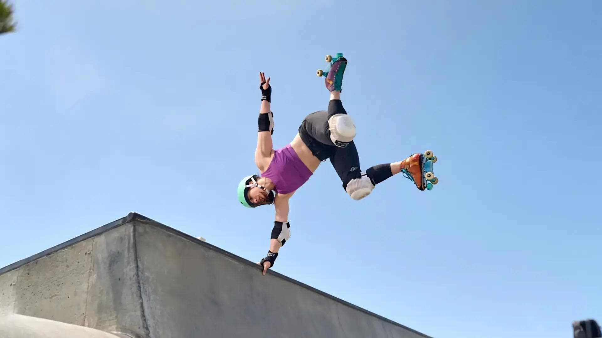 Person rollerskating