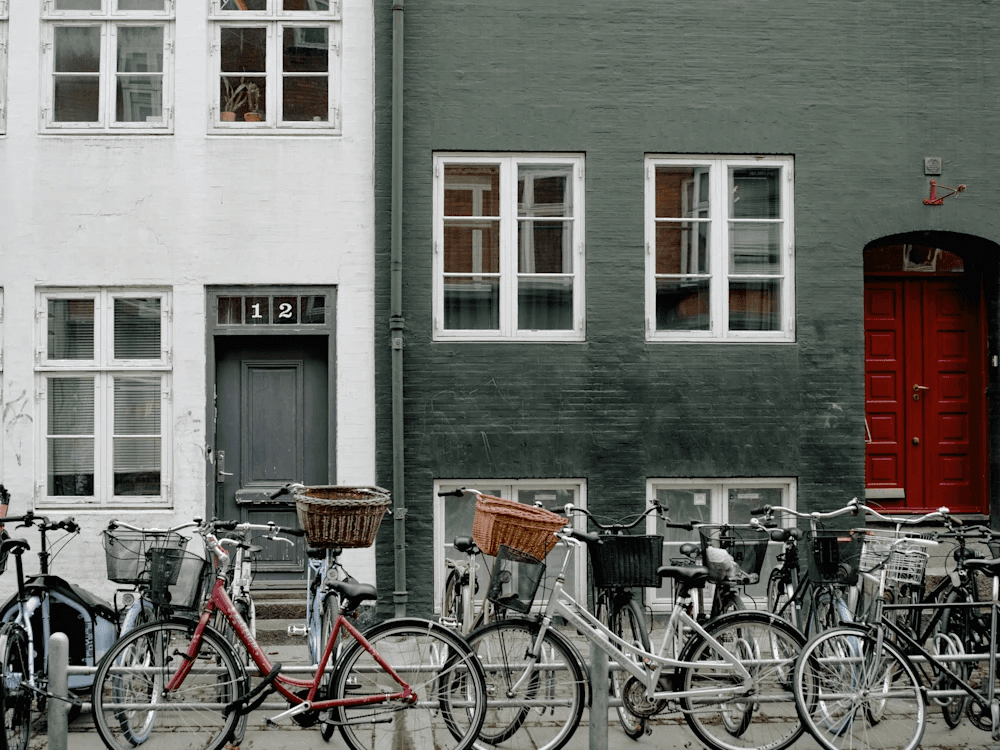 Picture of bikecycles in Copenhagen