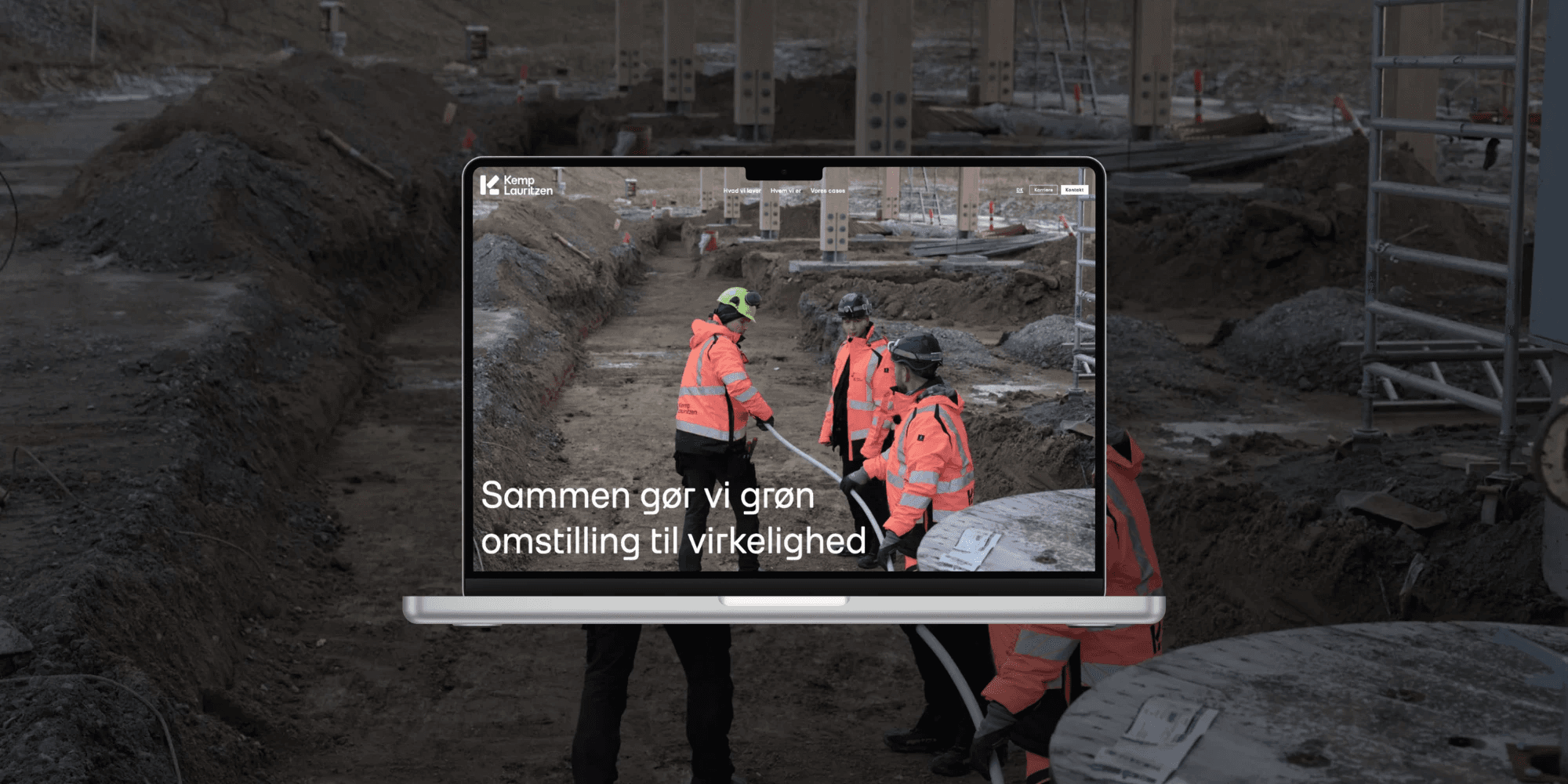 Bild von einem Laptop mit der Kemp & Lauritzen Website