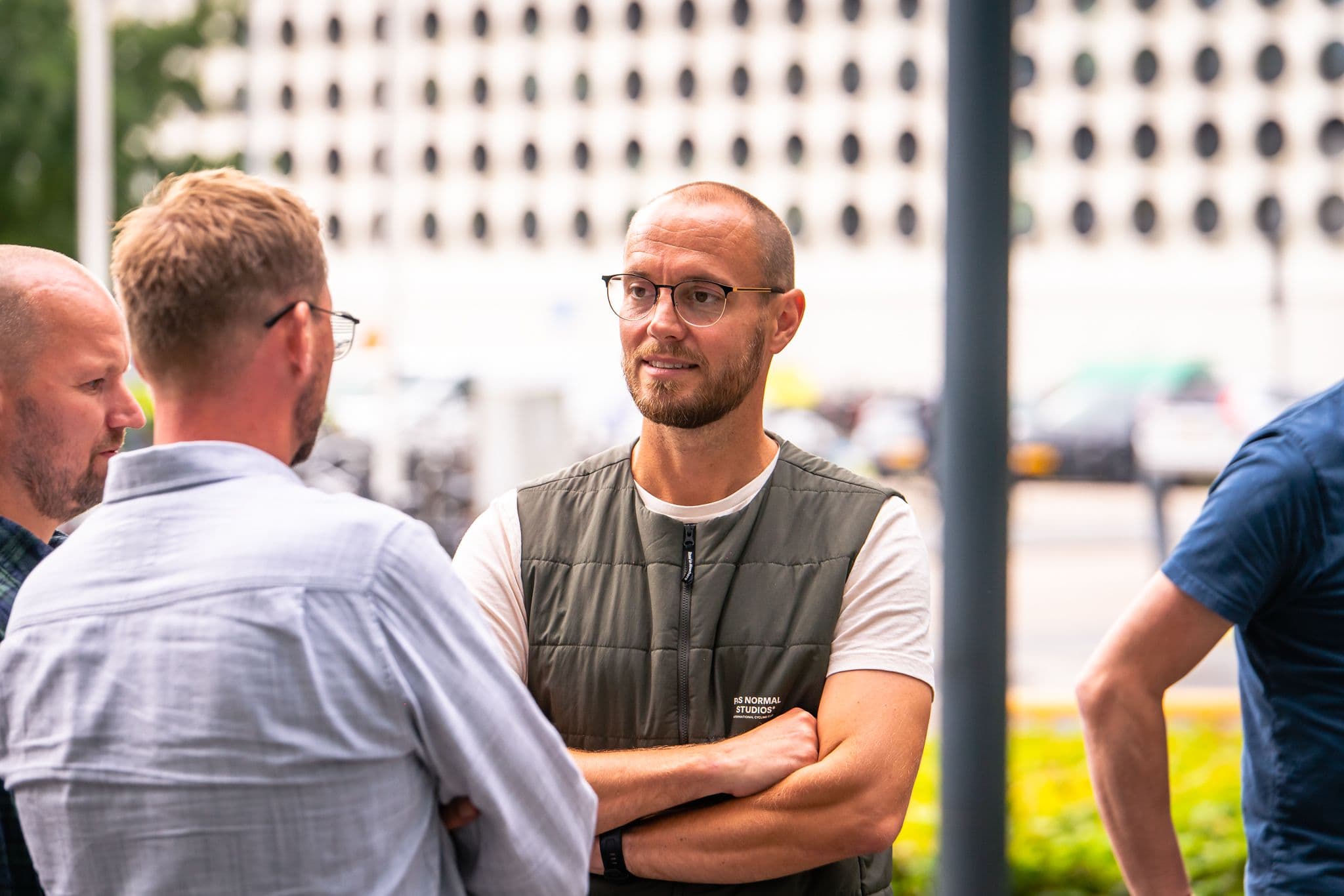 CTO Niels Brinkø in a group